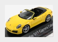 1:43 Herpa Porsche 911 991-2 Carrera Cabriolet 2016 Yellow HP71024 Modellino