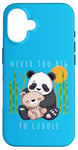 Coque pour iPhone 16 Panda Lover Ours en peluche adorable pour enfants Maman Animal Baby Shower