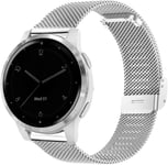 Bracelet De Montre Pour Garmin Vivoactive 4s / Vivomove 3s / Venu 2s / Venu 3s, 18 Mm À Libération Rapide En Acier Inoxydable Bracelet En Maille Métallique Pour Femme Fossil Gen 6