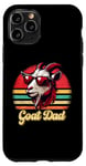 Coque pour iPhone 11 Pro Vintage Goat Dad G.O.A.T Best Goat Daddy Funny pour la fête des pères