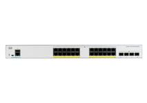 CISCO – Catalyst 1000 24 port GE POE 4 x 10G SFP (C1000-24P-4X-L)