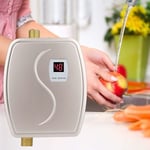 Chauffe Eau Instantan¿¿ Electrique, 220V 3800W Mini Chauffe-Eau Instantan¿¿ Sans R¿¿servoir Thermostat R¿¿glable, Portable Mini Cuisine Chauffe-eau Chaude pour Salle de Bains Cuisine (Dor¿¿)