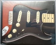 Fender Pre-wired Strat Pickguard Black Tex-Mex SSS