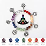 7 Chakra Healing Armband Med Äkta Stenar Ädelsten Healing Chakra Armband Yoga Meditationsarmband För Skydd Energi Healing