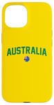 iPhone 15 Green Yellow Australia Tshirt Down Under Team Australia Flag Case