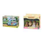 SYLVANIAN FAMILIES-Le Bus Arc-en-Ciel Animaux Mini-Univers, 5317, Multicolore & 4172 Famille Ecureuil Roux - Gris