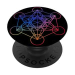 Cool Metatron Cube Geometric Design Sacred Geometry Galaxy PopSockets PopGrip - Support et Grip pour Smartphone/Tablette avec un Top Interchangeable PopSockets PopGrip Adhésif