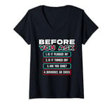 Womens Before You Ask Tech Support Computer Programmer Coder IT Guy V-Neck T-Shirt