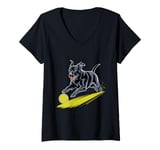 Womens Black Labrador Retriever chasing a ball Labrador Retriever V-Neck T-Shirt