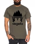 Adi Vegeta T-Shirt pour Homme One Goku Dragon Master Son Ball Vegeta Turtle Roshi Piece Golds DB, Farbe2:Khaki;Größe2:S