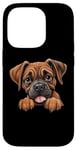 Coque pour iPhone 14 Pro Boxer mignon pour homme et femme