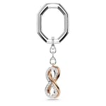 Swarovski Key ring, Infinity, White, Mixed metal finish