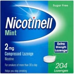 Nicotinell Nicotine Lozenge, Quit Smoking Aid, Sugar Free Mint Flavour, 2 mg