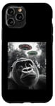 Coque pour iPhone 11 Pro Gorilla Selfie avec Alien OVNI pour hommes, femmes, garçons, filles, enfants