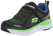 Skechers Garçon Ultra Groove Basket, Textile Bleu Marine avec Bordure Noire, 33.5 EU