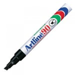 New , Artline 90 Permanent Marker Xylene-free Chisel Tip 2-5mm Line Black Ref A9