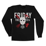 Hybris Friday The 13th - Day Everyone Fears Long Sleeve Tee (Black,XL)