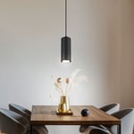 Luminaire Suspendu Lumière pour Salle à Manger Lampe Noir MDF Bois Métal Cuisine