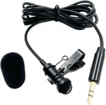 Lavalier Lapel Microphone de Remplacement 3,5 mm pour Rode Wireless GO 2 / II & DJI Microphone émetteur Condensateur Mic de Lapel idéal pour Youtube, interviews, Podcasts, Vlogs,1,5M