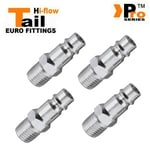 4 x 1/4" Male Euro Tail - Air Line Fittings-Hi Flow Quick Release 008