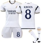 2023-2024 Real Madrid Home Lasten jalkapallopaita nro 8 KROOS nro 8 KROOS 10-11 vuotta