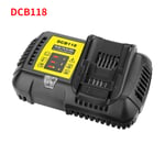 Chargeur de batterie pour Dwalt,DCB118,DCB112,Eddie Ion,10.8V,12V,14.4V,18V Max,60V,DCB101,DCB200,DCB140,DCB105,DCB200,4,5 A - Type DCB118-EU