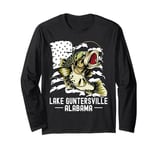 Bass Game Fishing Sports Fisherman Lake Guntersville Alabama Long Sleeve T-Shirt