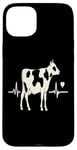 Coque pour iPhone 15 Plus Vache Heartbeat Animal Lover Farm