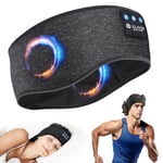 Sleep Headphones, Soft Headband Headphones for Sleeping and Sport with Thin Bluetooth Speakers, Wireless Music Earphones Tech Gifts for Men Women Teens Yoga Workout Fitness Relax Travel