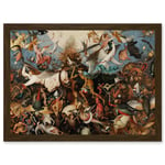 Pieter Bruegel The Elder The Fall Of The Rebel Angels Painting Artwork Framed Wall Art Print A4