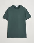 Sunspel Crew Neck Q82 Cotton T-Shirt Holly Green