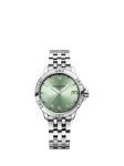 Raymond Weil Women's Tango 30 Date Bracelet Strap Watch, Silver/Ice Green