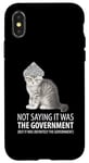 iPhone X/XS Conspiracy Cat in Tin Foil Hat Government Case