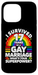 iPhone 14 Pro Max 17th Wedding Anniversary 17 Years Gay Marriage Husband Case