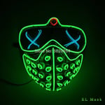 Carnival LED-naamio Hehkuva Halloween-juhlanaamio Rave-naamio Carnival Party -asu DJ Party Light Up Masks Anime Cosplay Rekvisiitta