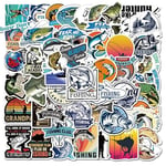 Fishing Tackle Box Vinyl Die Cut Cute Sticker Decals for Laptops Phones Phone Case Walls Bags Books Bottle - 50 Pack