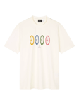 PS Paul Smith Organic Cotton Regular Fit Short Sleeve Bike Wheel Graphic T-Shirt, White