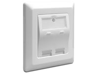 DELOCK – Keystone Wall Outlet 2 Port (86202)