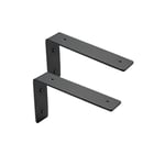 MLOQI Lot de 2 Equerre Etagere Murale, Supports Pour étagères Lourdes Industrielles, Equerre Charge Lourde, Supports en L, 5 mm d'épaisseur avec Vis (15 cm)