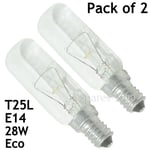 2 x Oven Cooker Hood Extractor Vent LAMP LIGHT BULB SES E14 T25 240V 40W 