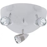 Spotlight Falcon 3 Lights LED Satin Silver Finish Bathroom Spot Light (693SS)