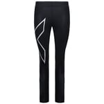 2Xu Core Compression Womens Black/Silver Tights - Size Medium (Long)