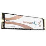 SABRENT M.2 NVMe SSD 4To Gen 4, SSD Interne 4900Mo/s en Lecture, PCIe 4.0 2280, Disque Dur Interne Haute Performance, Compatible avec Les PC, Laptops and Desktops, NUC (SB-RKTQ4-4TB)