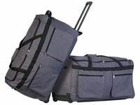 2 valises trolley pliables XXL avec poignée télescopique - XCase