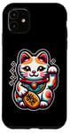 Coque pour iPhone 11 Maneki-Neko Chat Japonais Porte Bonheur