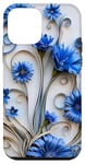 Coque pour iPhone 12 mini Fleur Bleu Bleuet Floral Nature Femme Filles Fleurs