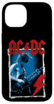 Coque pour iPhone 14 AC/DC Angus Young Blue Photo par Michael Putland