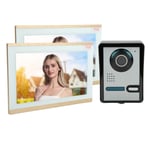 New 10in Wifi Video Doorbell 1080P 2 Monitors Night Vis-ion Wired Motion Detecti