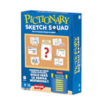 Mattel Games - Pictionary Sketch Squad, Jeu d'équipe et Dessin coopératif avec Tableau Noir, marqueurs et Porte-Indices, 2 à 6 Joueurs, Jouet pour Adolescents et Adultes, 13 Ans HXH41