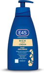 E45 Rich Cream 400 ml – E45 Cream with Evening Primrose Oil – Body Face Hand for